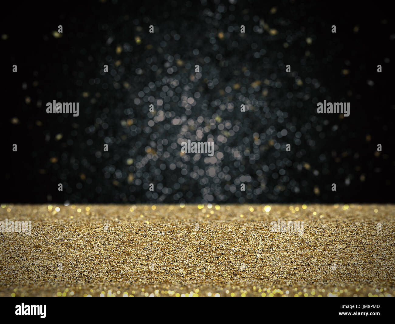 gold glitter with bokeh background Stock Photo
