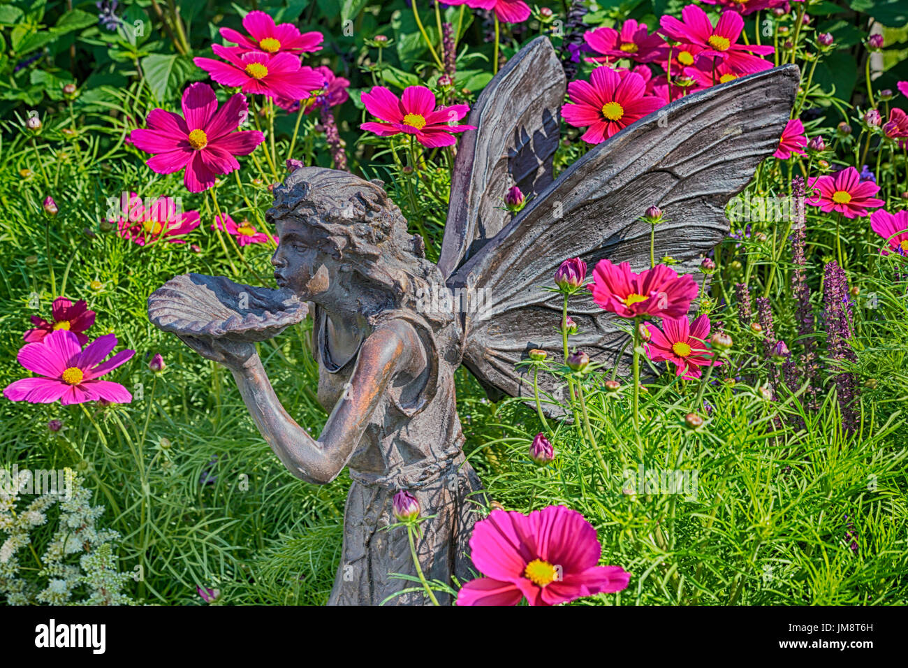 Fairy Garden Fairy with her Summer Bouquet of Wild Flowers Fairy Figure 