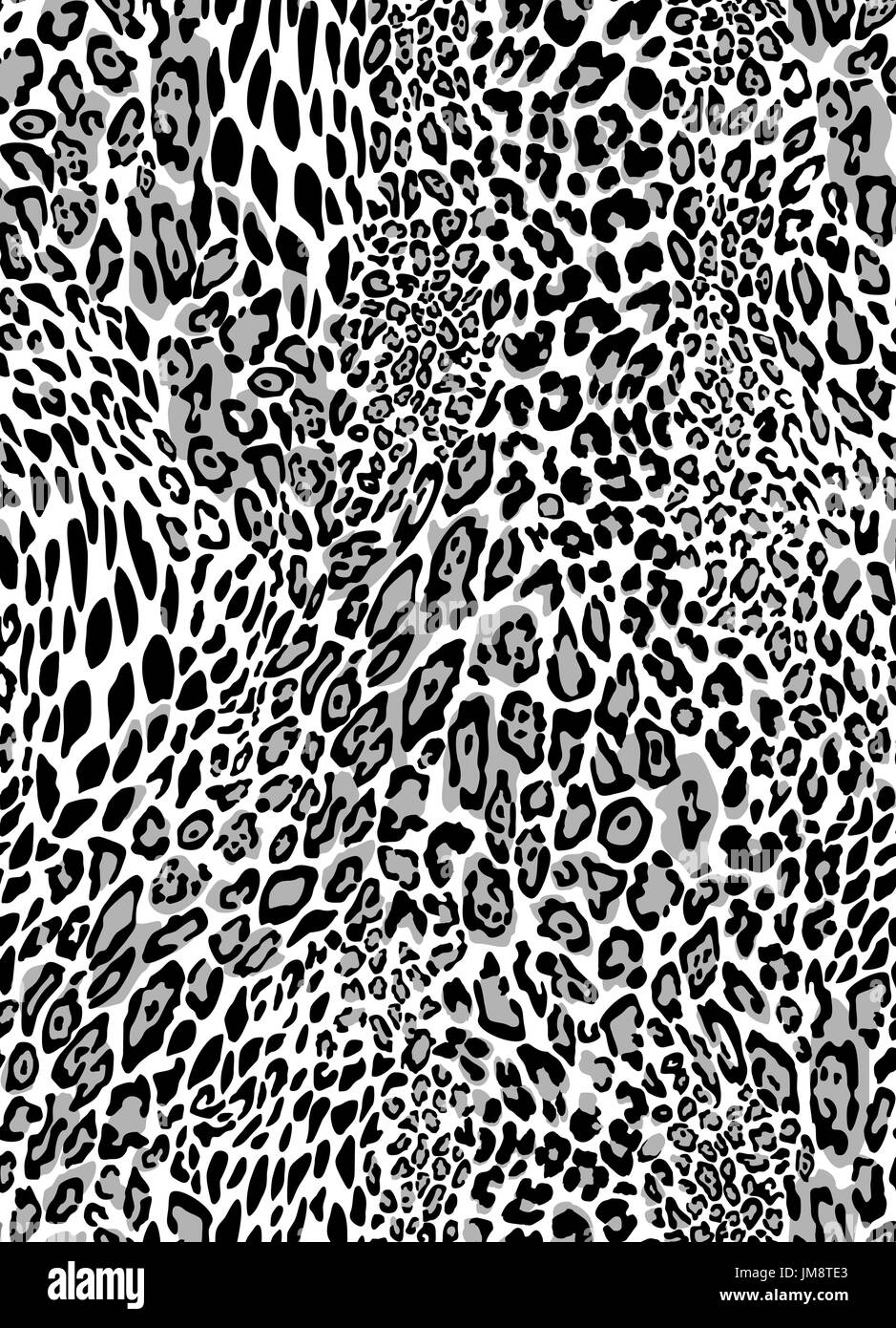 Seamless leopard pattern. 10 eps. vector illustration Stock Vector