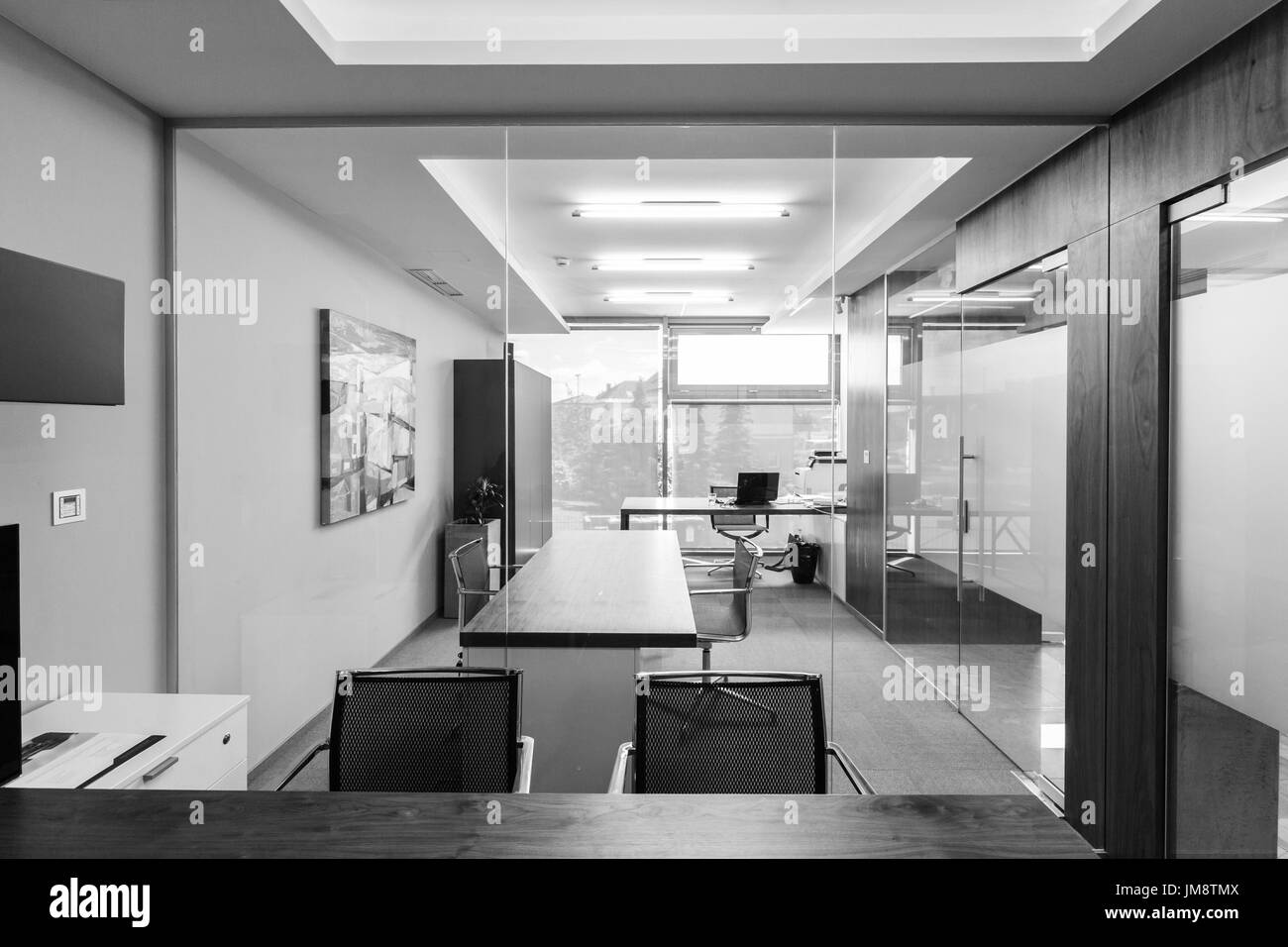 Modern corporate office interior. Stock Photo
