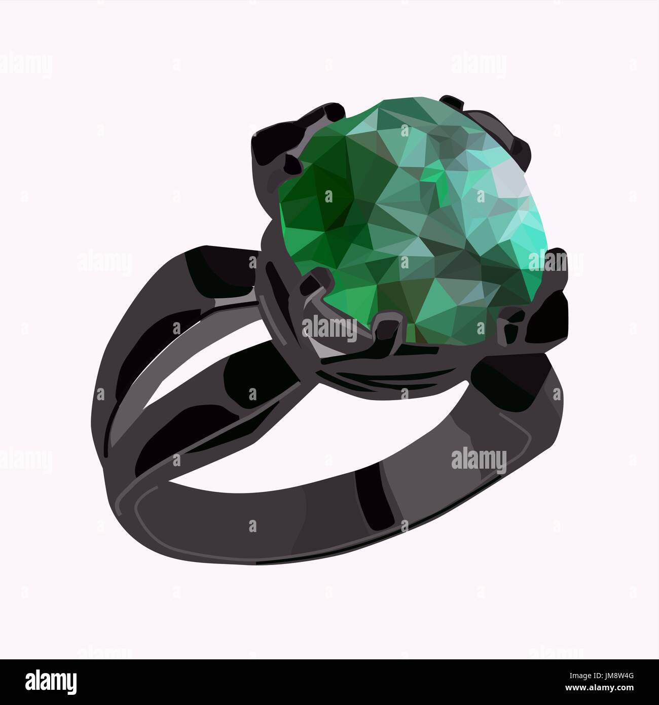 vector ring with precious stone. vector illustration Stock Vector Image ...