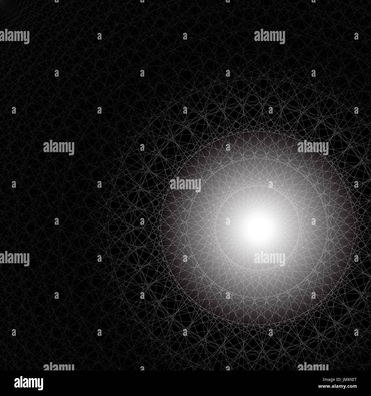 Abstract background. a white glow on the black Stock Vector