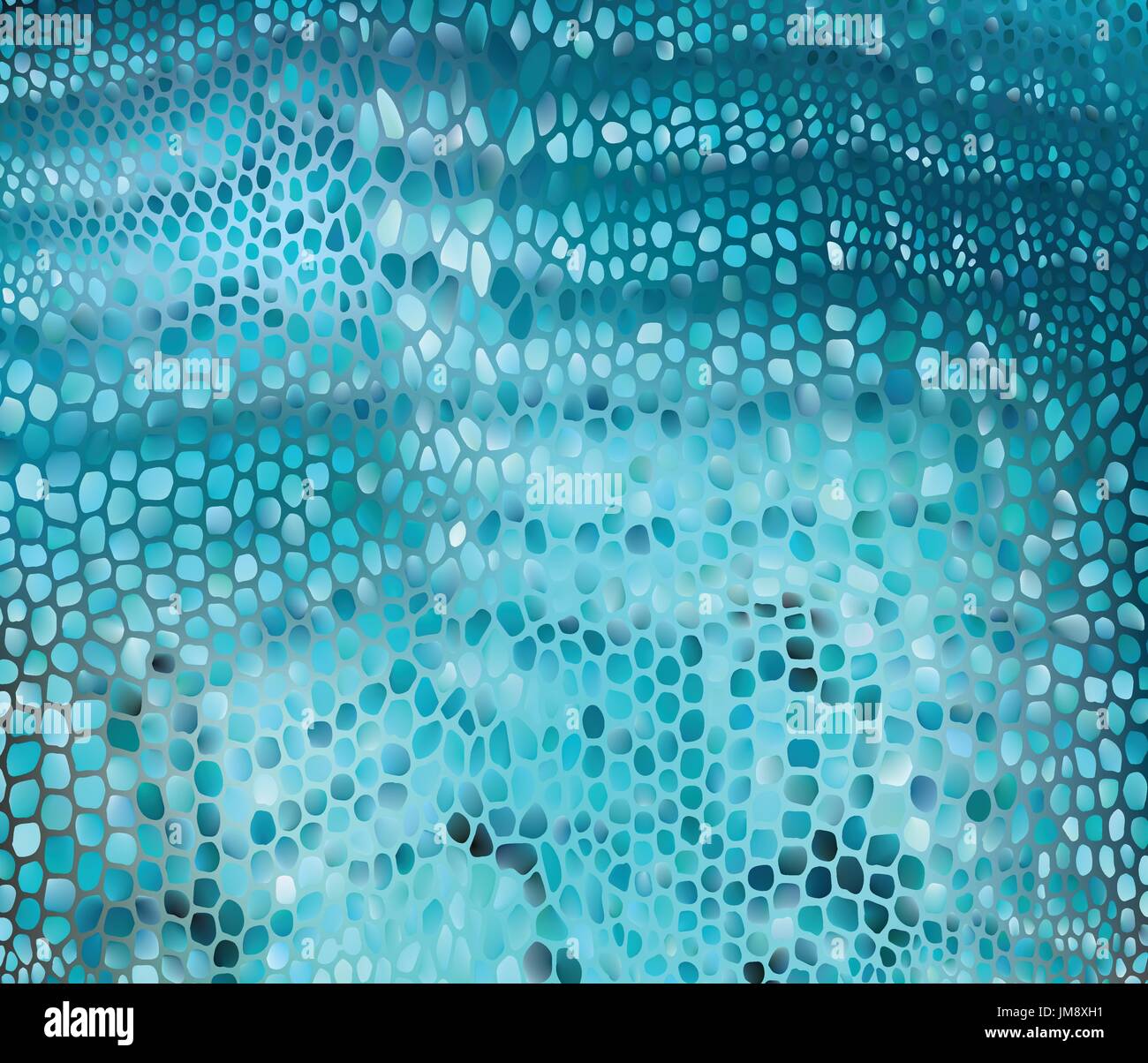Seamless vector structured snake skin in blue colors Stock Vector