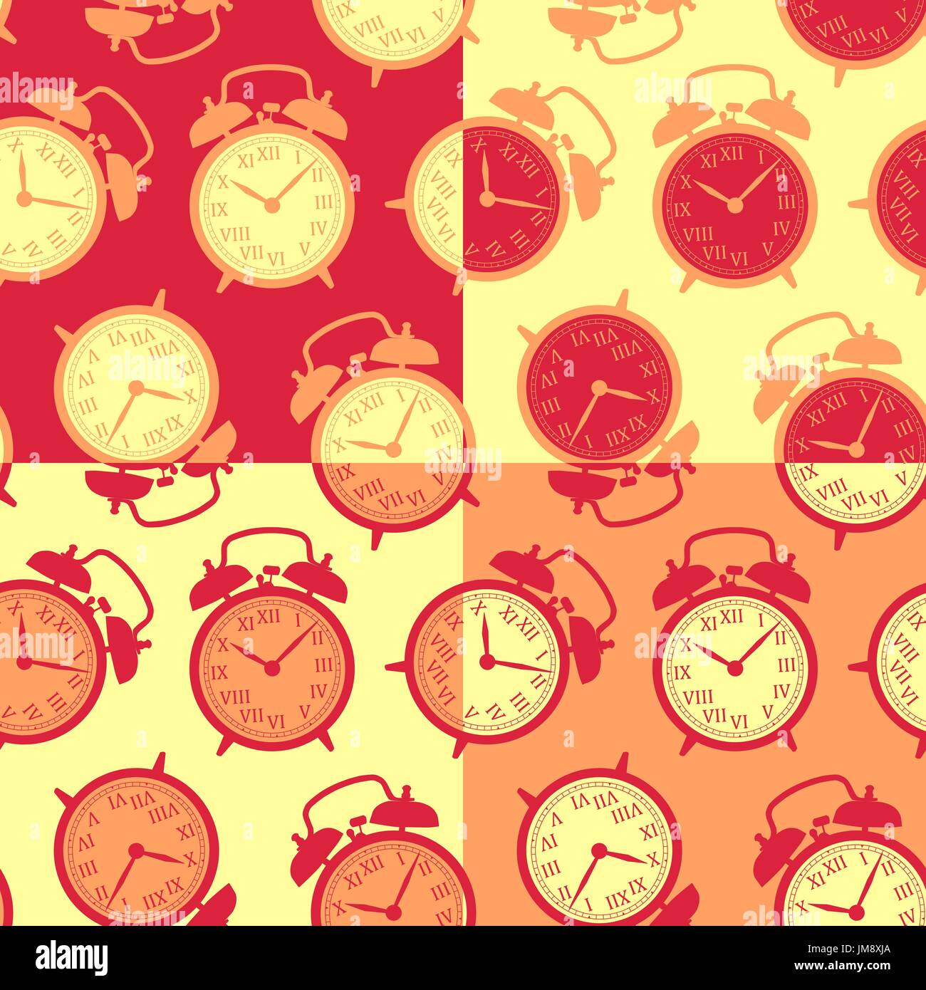 Clock seamless background. vector illustration. 10 eps Stock Vector