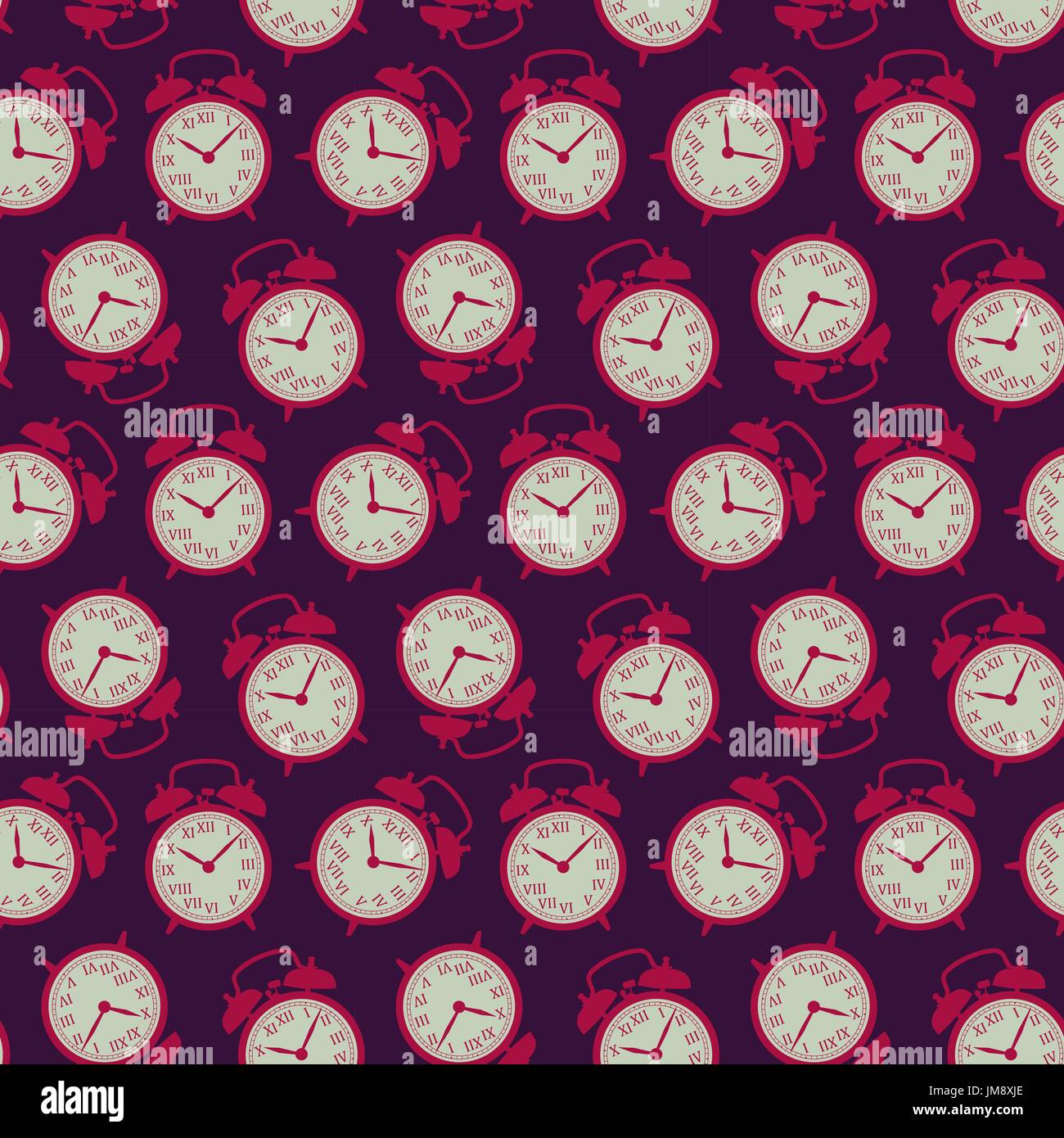 Clock seamless background. vector illustration. 10 eps Stock Vector