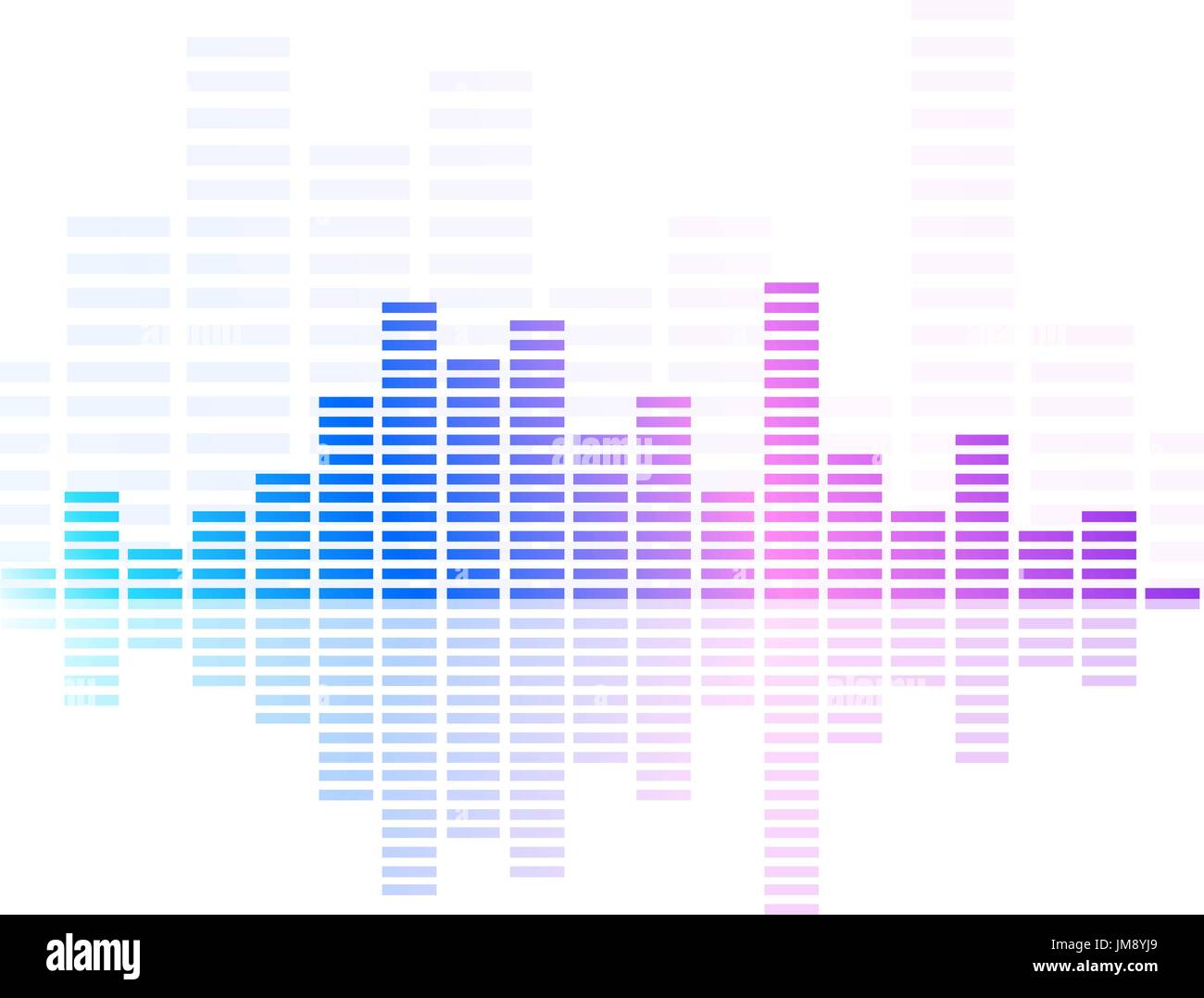 illustration of colorful musical bar showing volume on black background ...