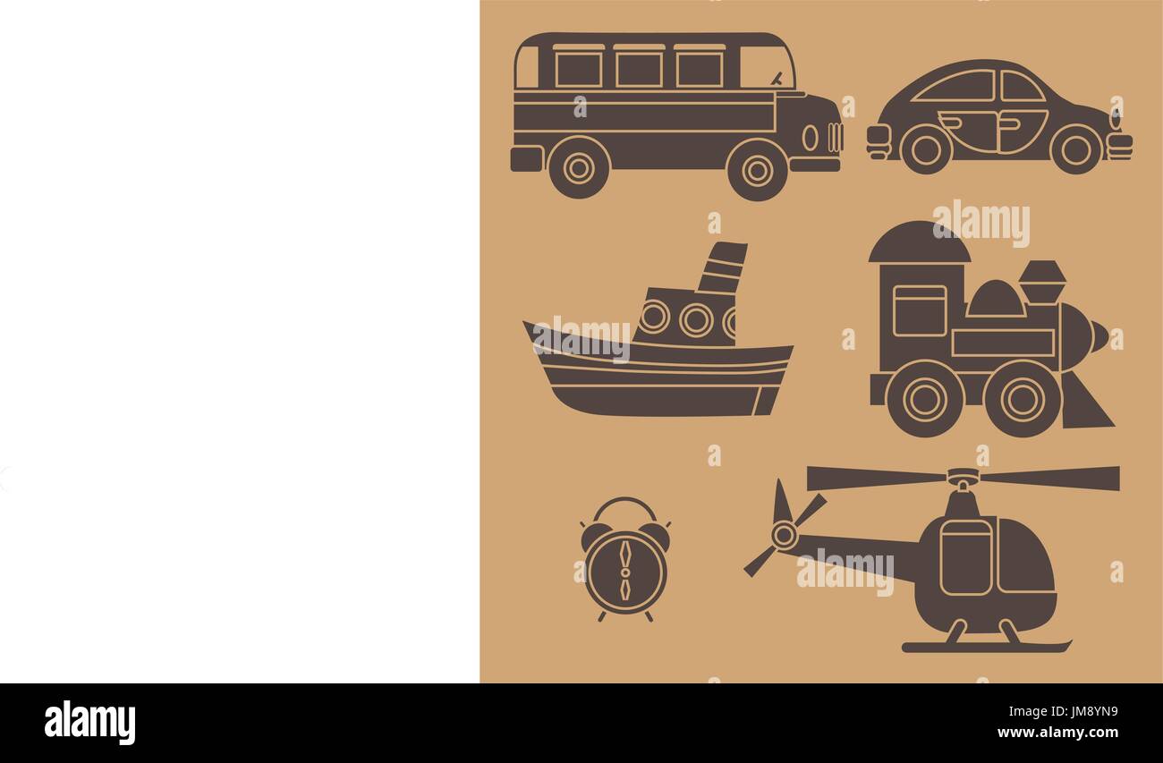 Vector icons transport. vector illustration. 10 eps Stock Vector