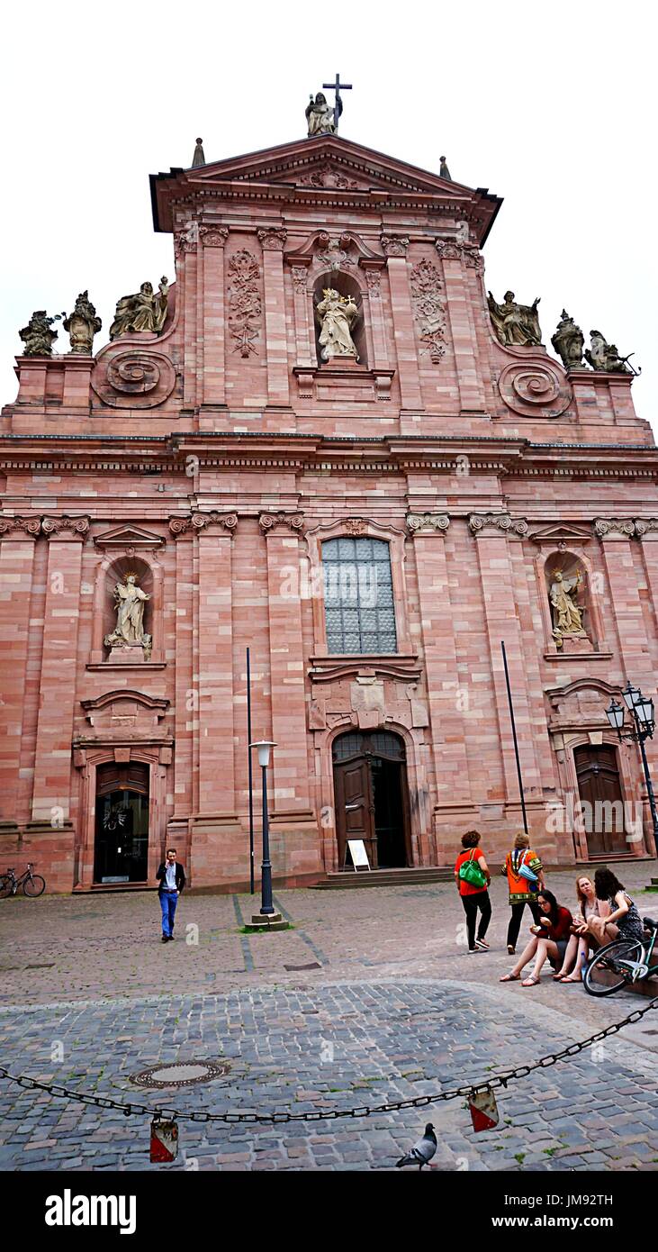 Church of the Jesuits in old town Heidelberg, Germany Stock Photo - Alamy