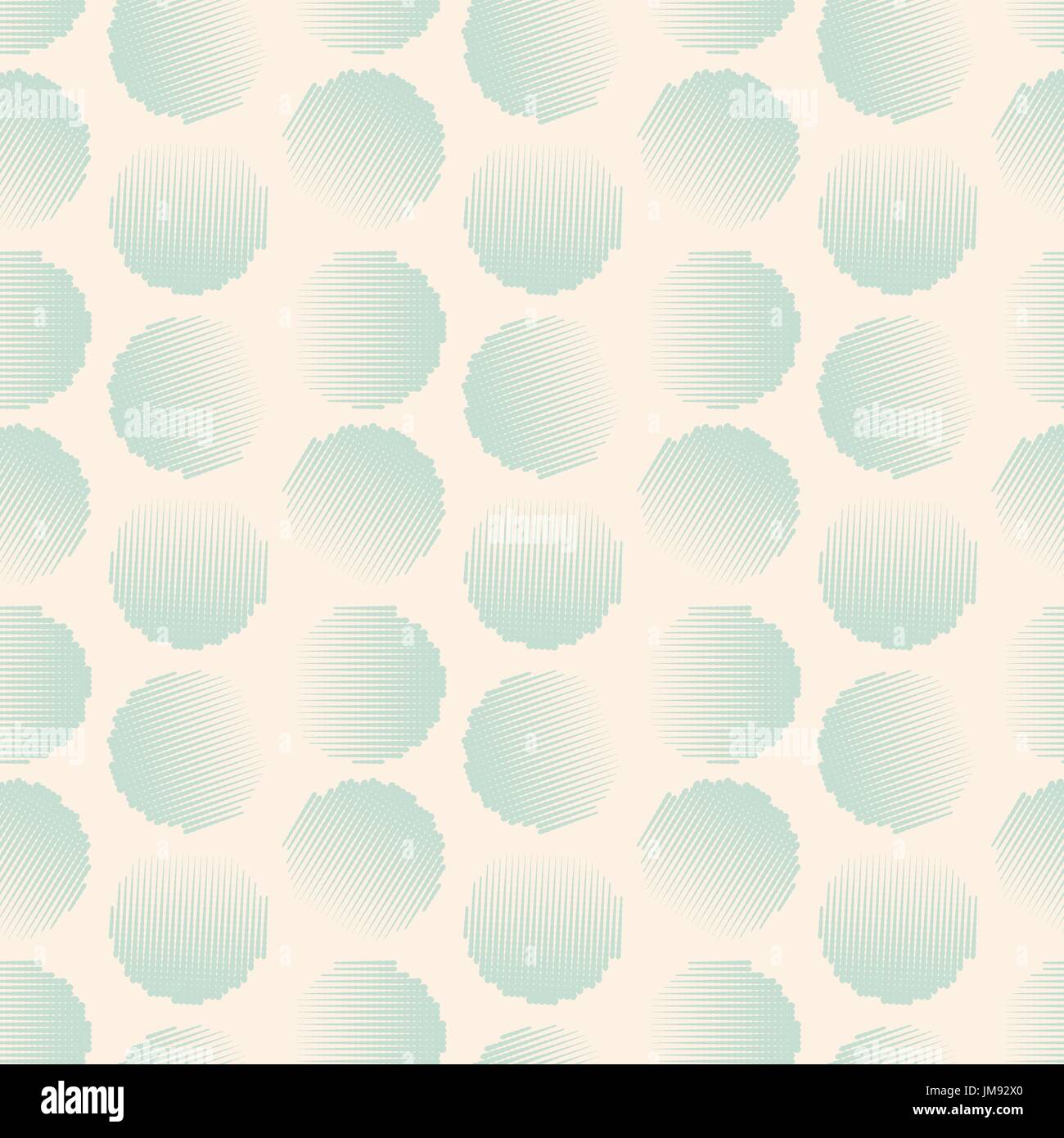 Vector fabric circles abstract seamless pattern background with hand ...