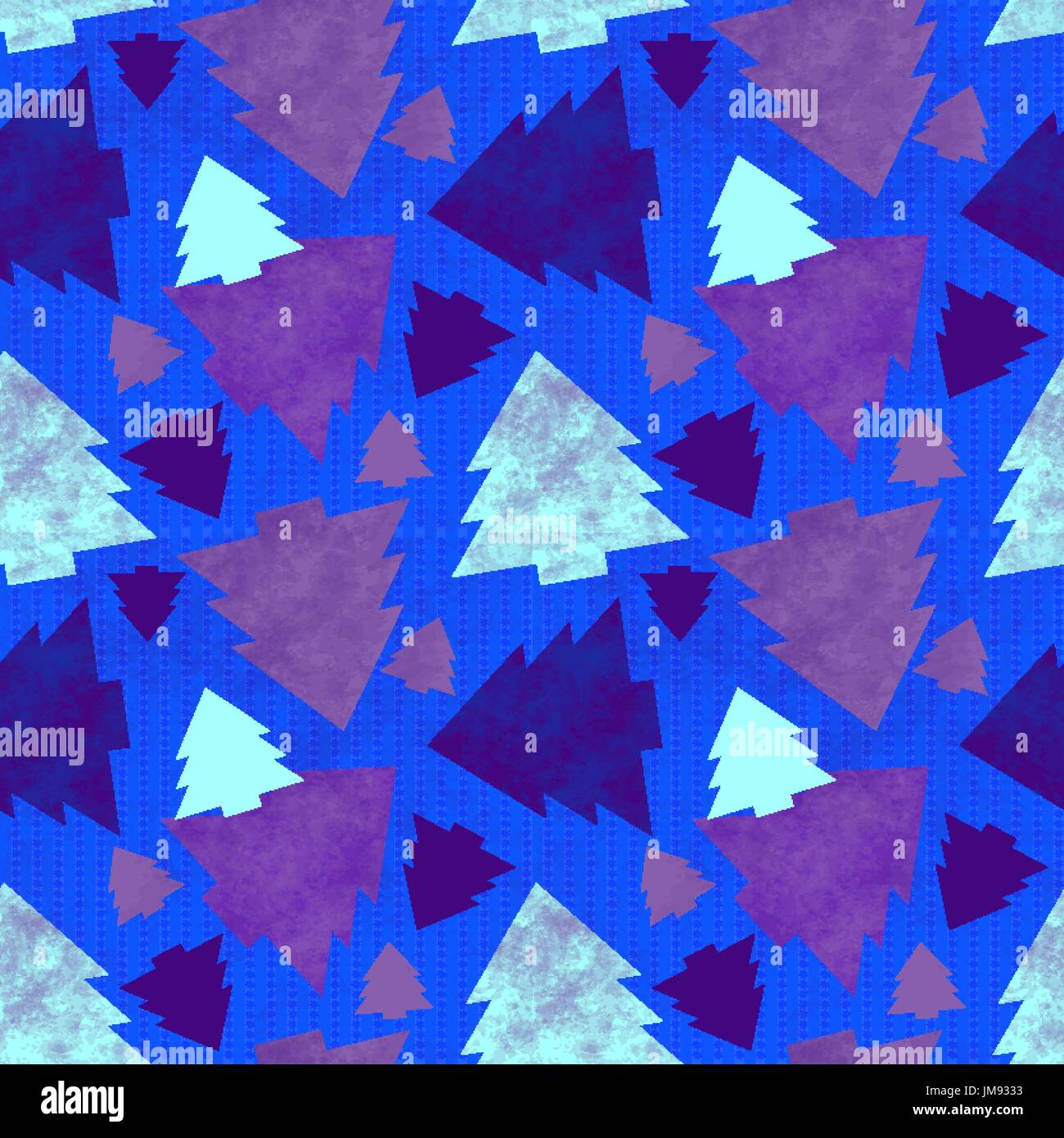 seamless pattern of Christmas trees in retro style. 10 eps Stock Vector ...
