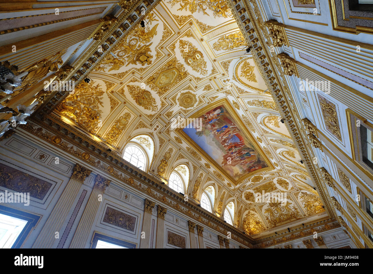 The throne room, Royal Palace of Caserta (reggia di caserta),Caserta,Campania,Italy Stock Photo