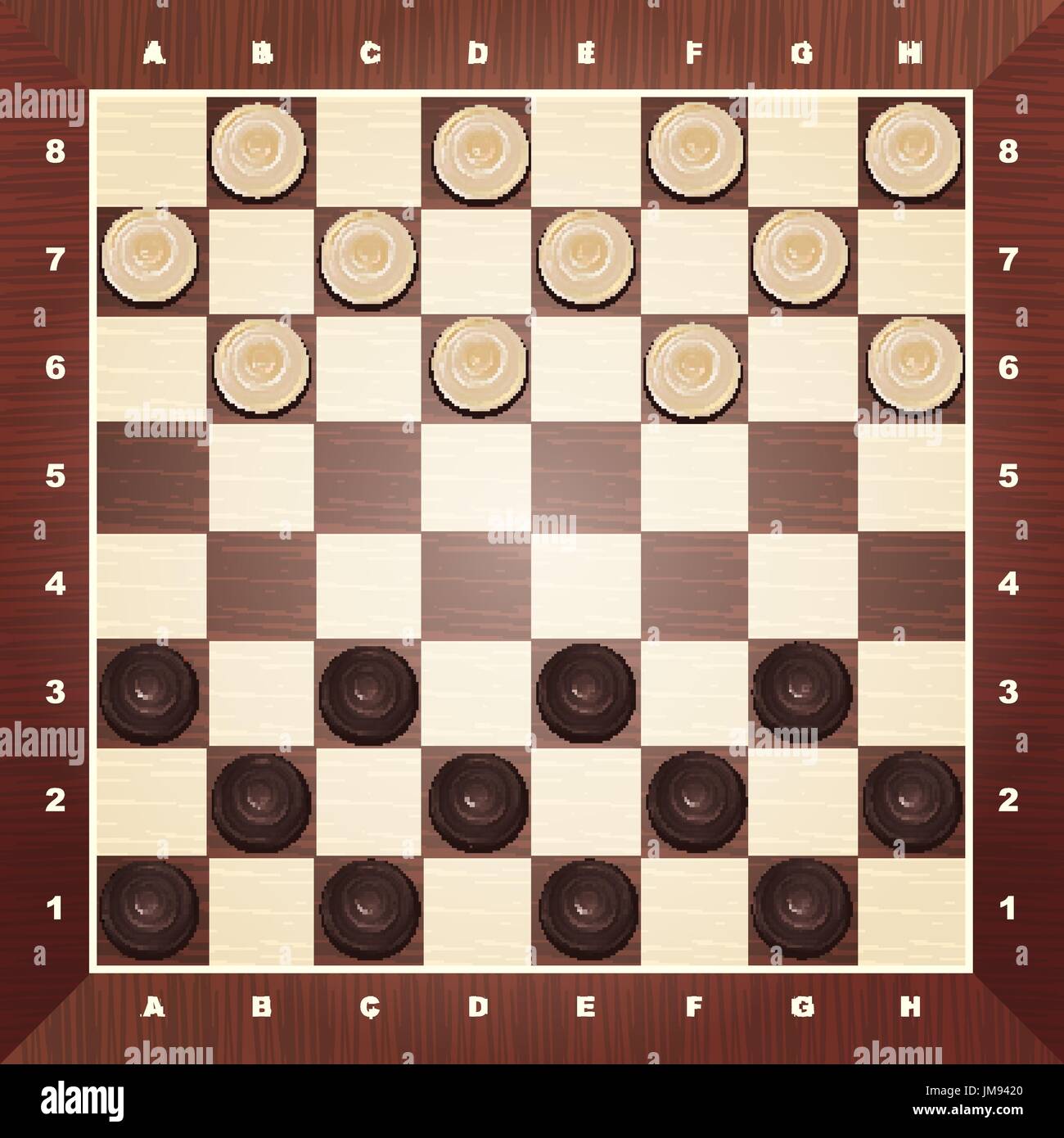 Brilliant classic checkers, vector illustration, there are two layers ...