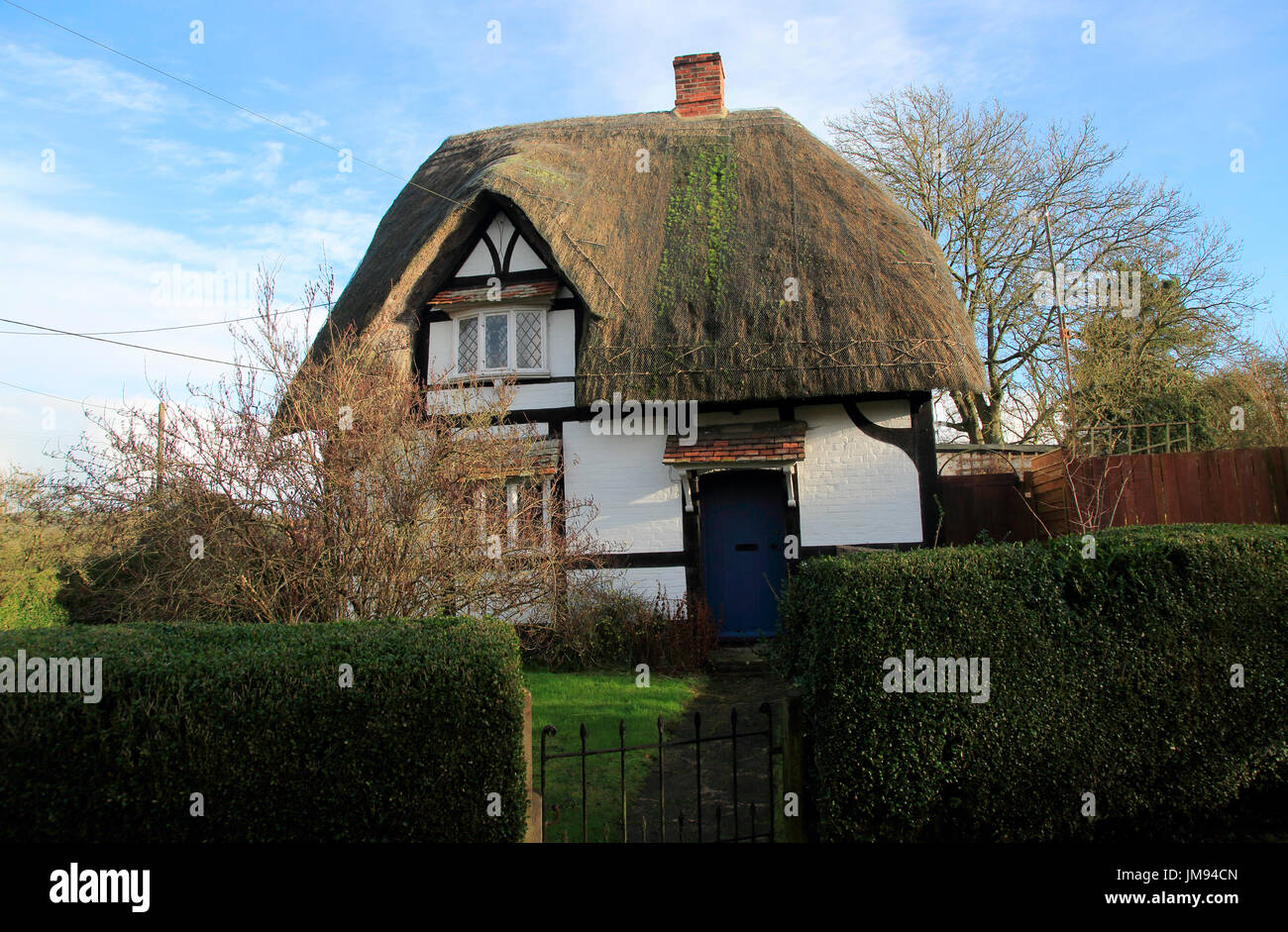 Historic half timbered thatched house, in village of Horton, Pewsey