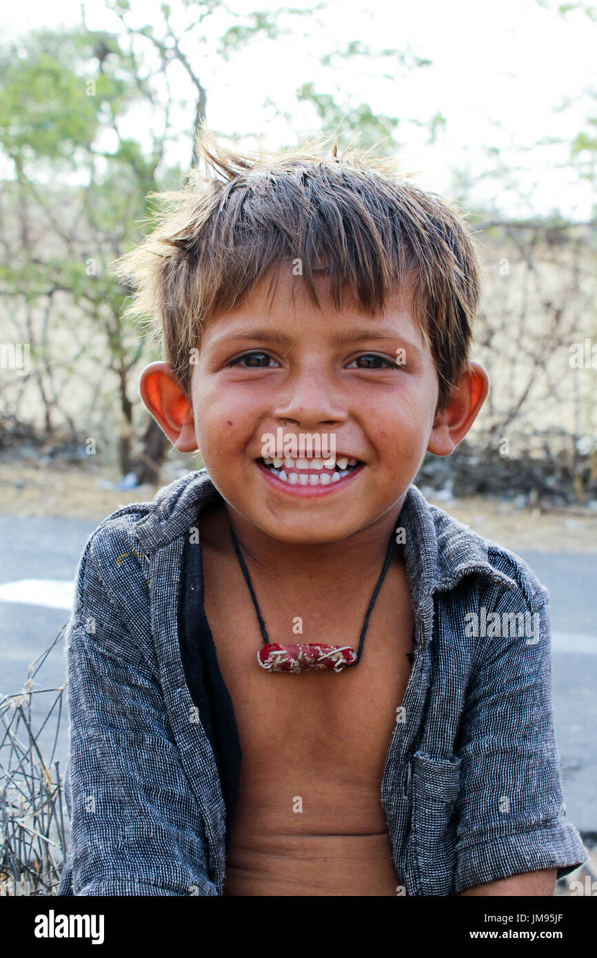 Laughing Indian Child Stock Photo