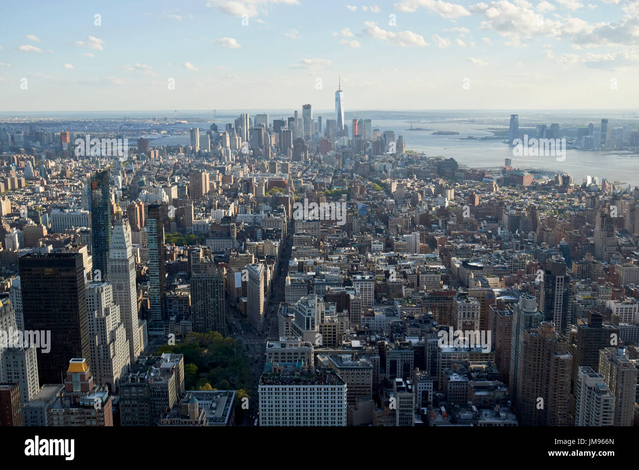 aerial view of midtown and lower manhattan from the empire state ...