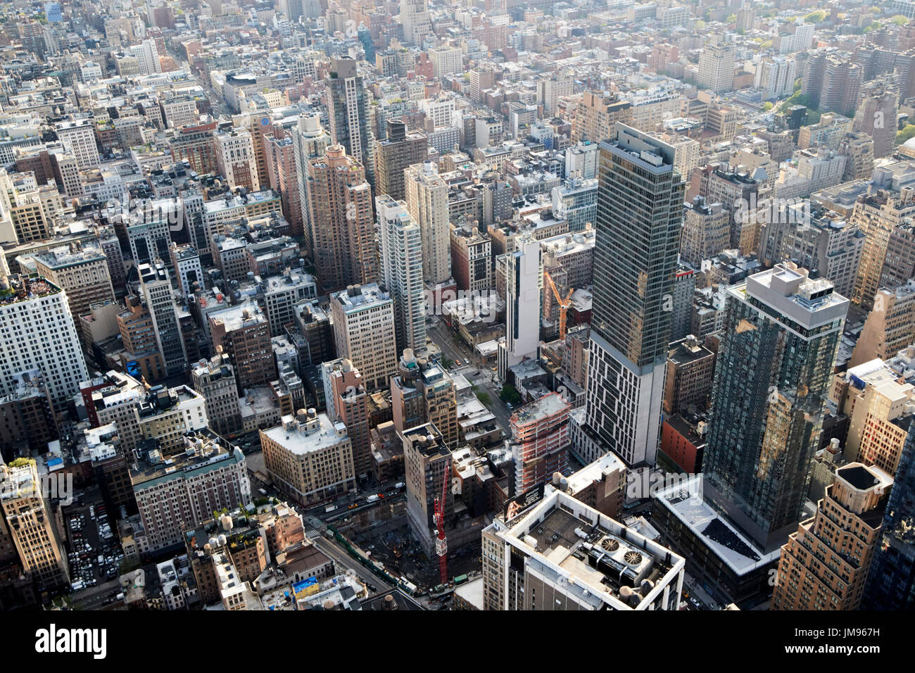 aerial view of New York City nomad and chelsea USA Stock Photo