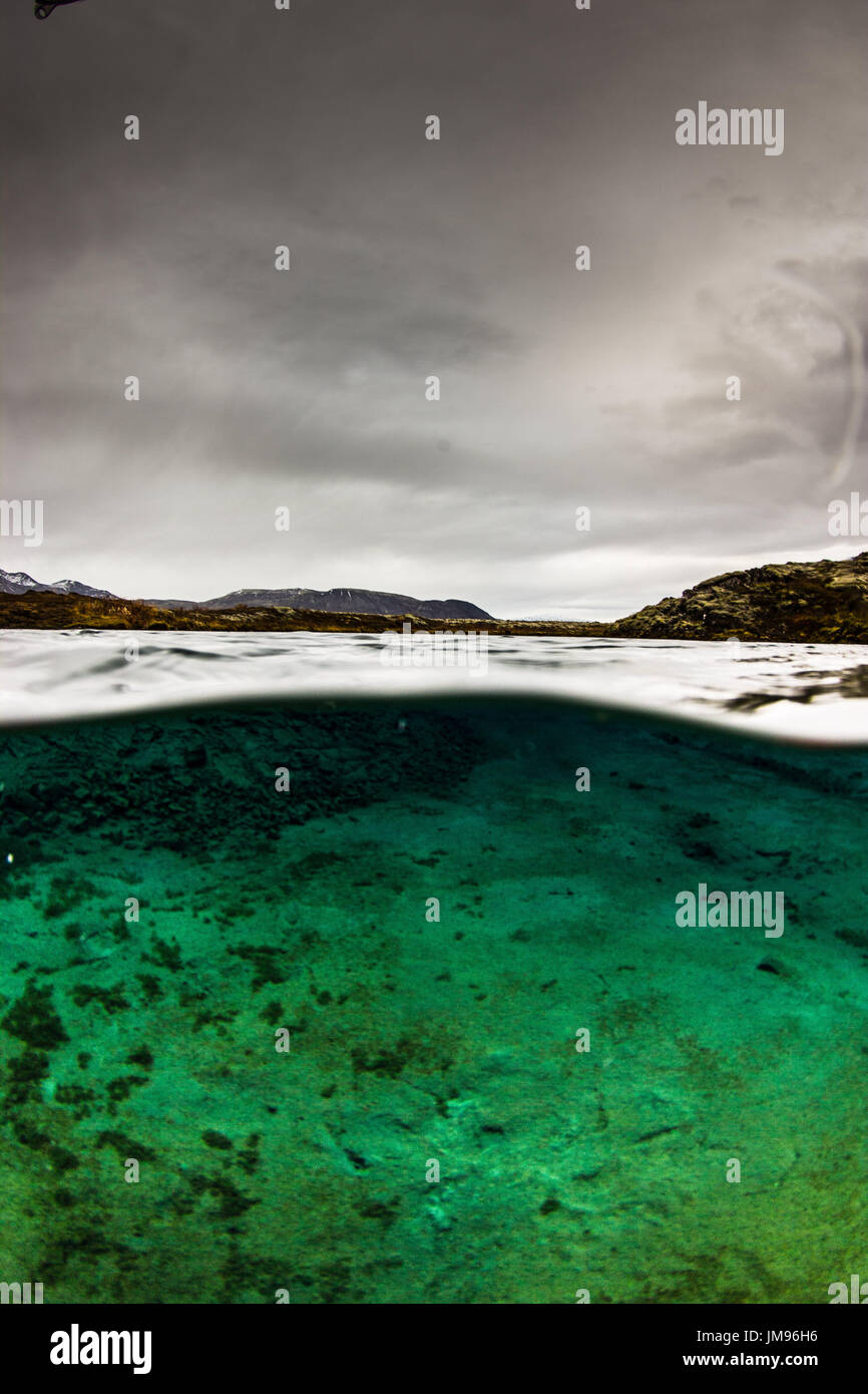 Underwater Iceland Stock Photo
