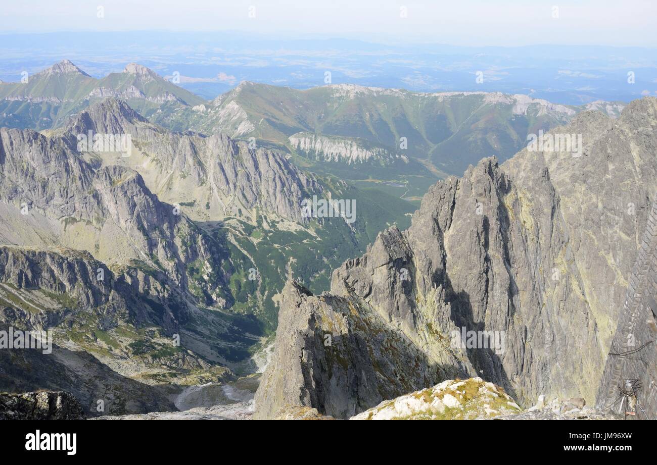 View of tatra mountains from Lomnicky stit Stock Photo