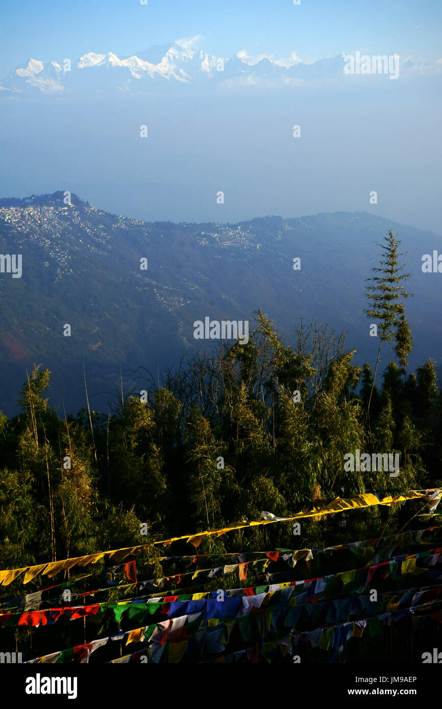 View from Tiger Hill toward Kanchenjunga, Darjeeling, West Bengal, India Stock Photo
