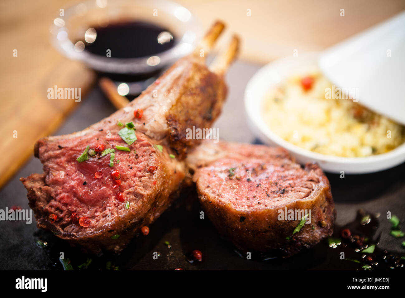 Rack of New Zealand lamb Stock Photo Alamy