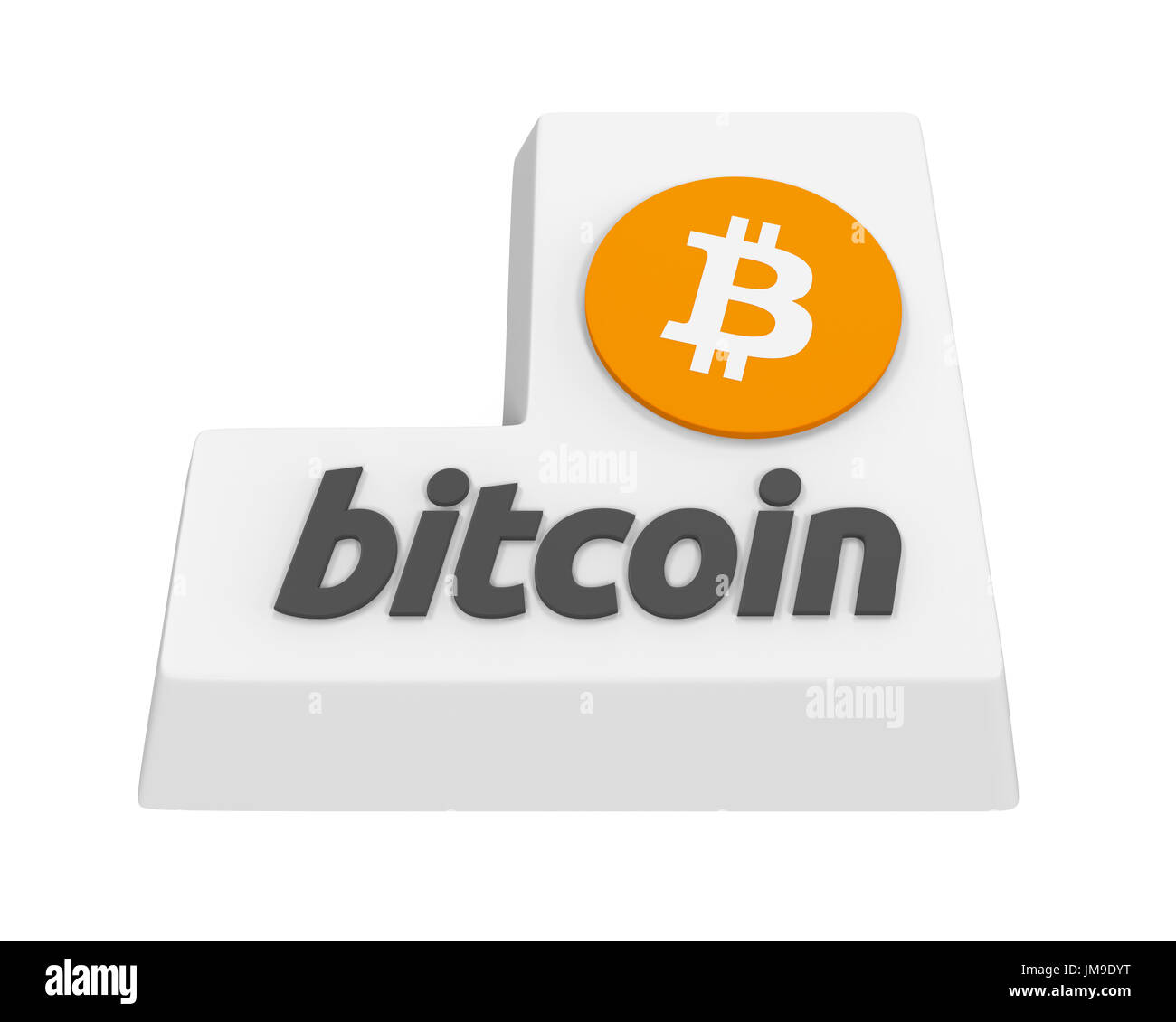 Bitcoin Enter Button Stock Photo