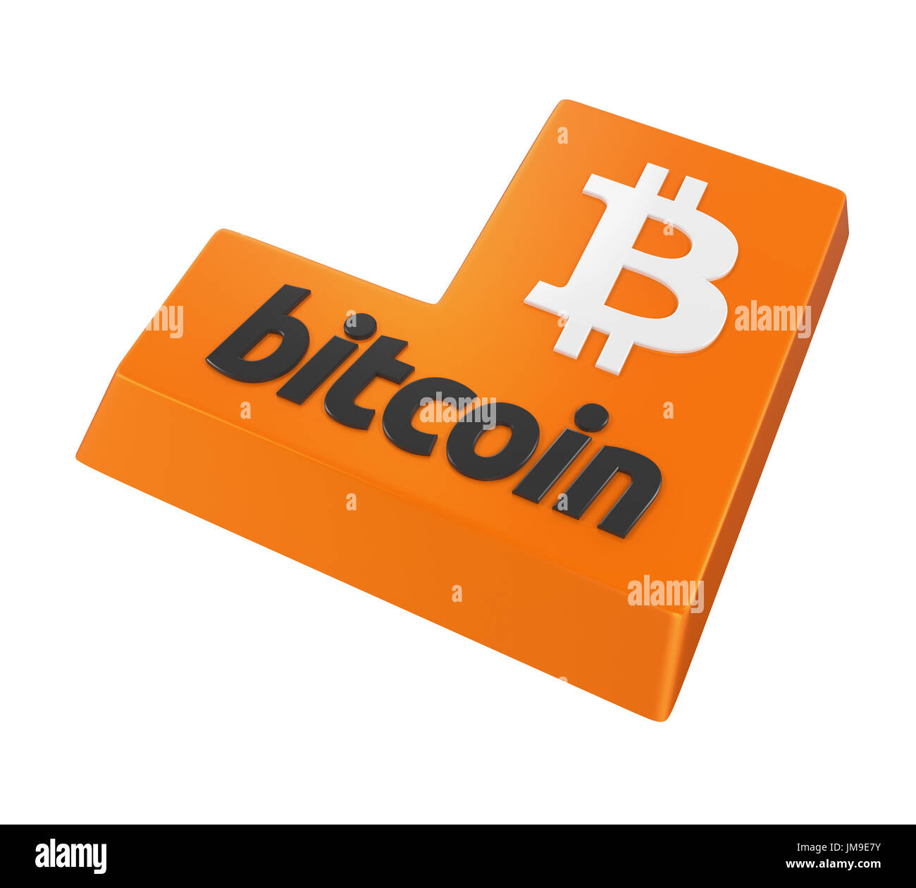 Bitcoin Enter Button Stock Photo