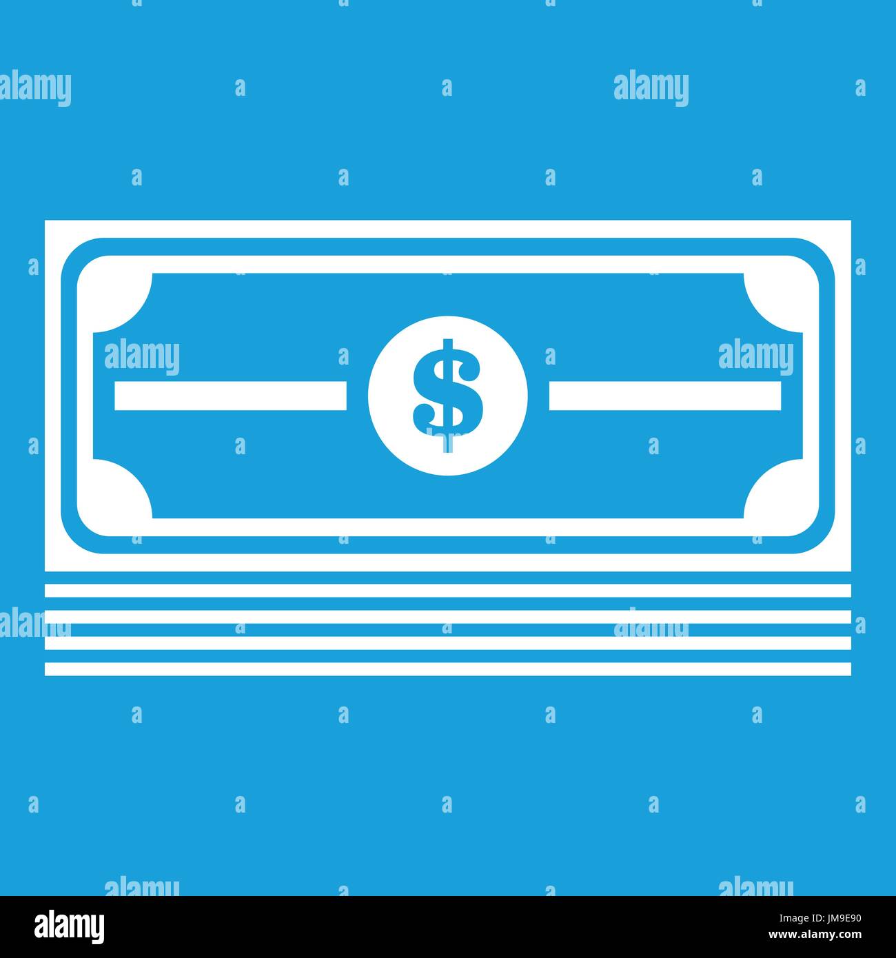Stack of dollars icon white Stock Vector Image & Art - Alamy
