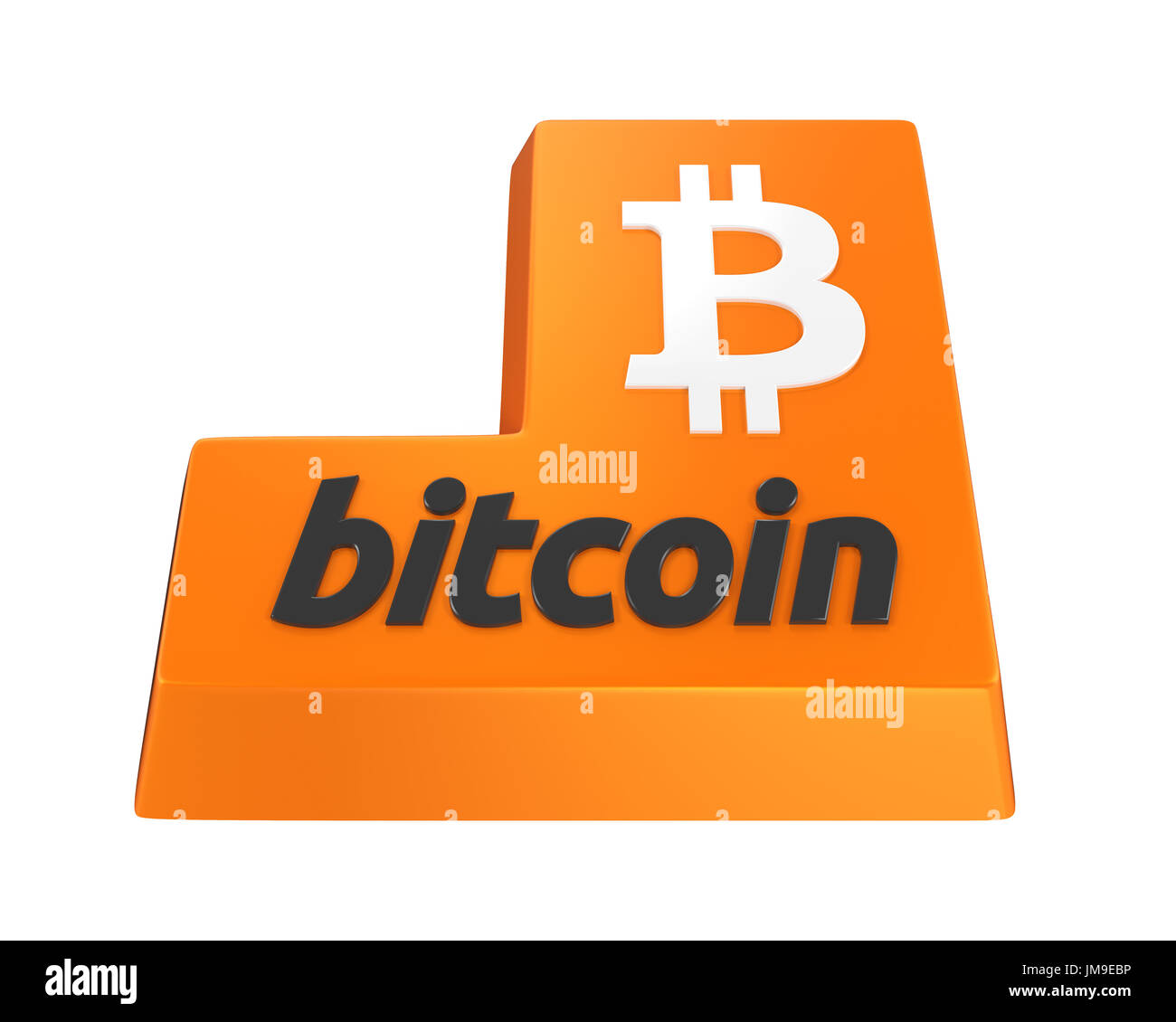 Bitcoin Enter Button Stock Photo