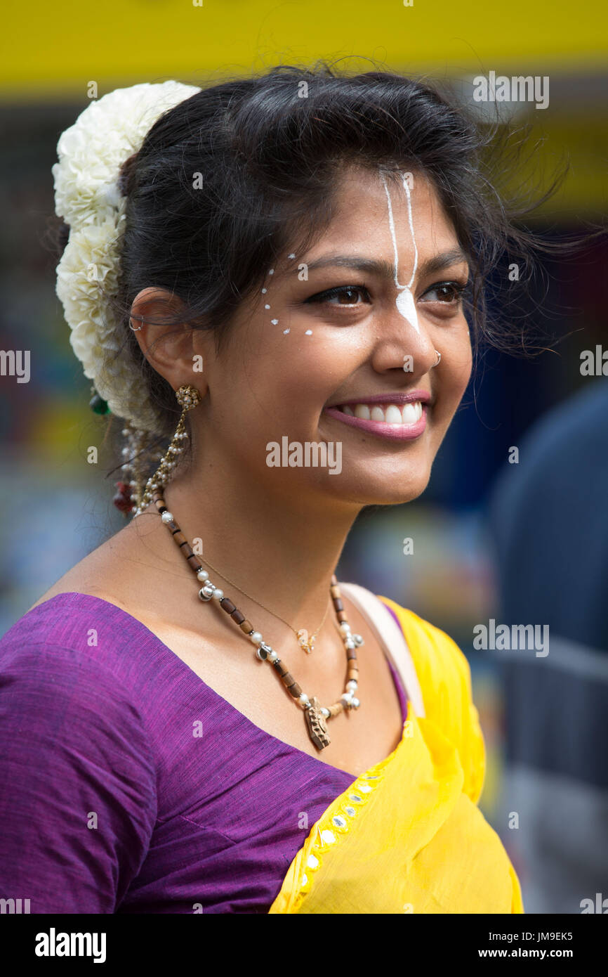 Hare Krishna festival of the Chariot, Leicester City, UK Stock Photo