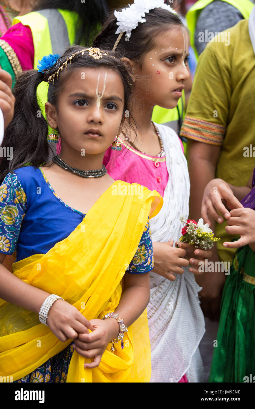 Hare Krishna festival of the Chariot, Leicester City, UK Stock Photo
