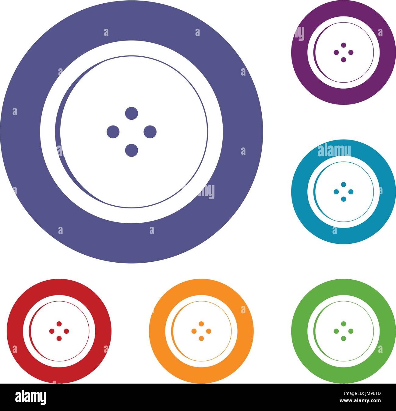 Round sewing button icons set Stock Vector Image & Art - Alamy