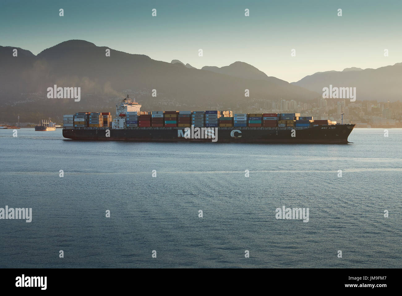 The Mediterranean Shipping Company Container Ship, MSC LISA, Arriving