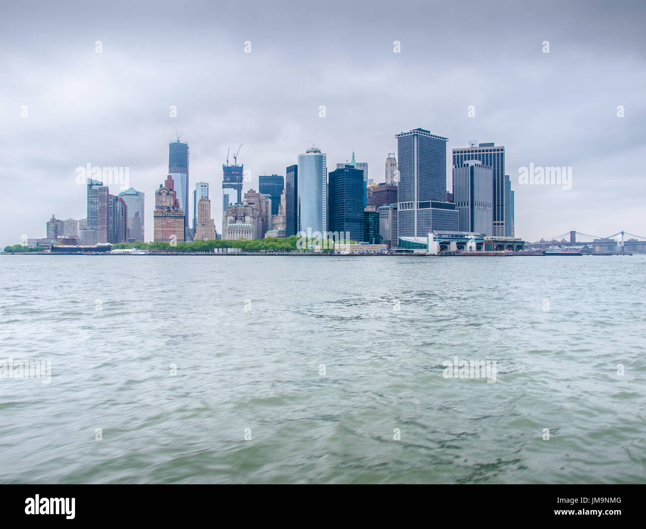Manhattan Island from the River Stock Photo