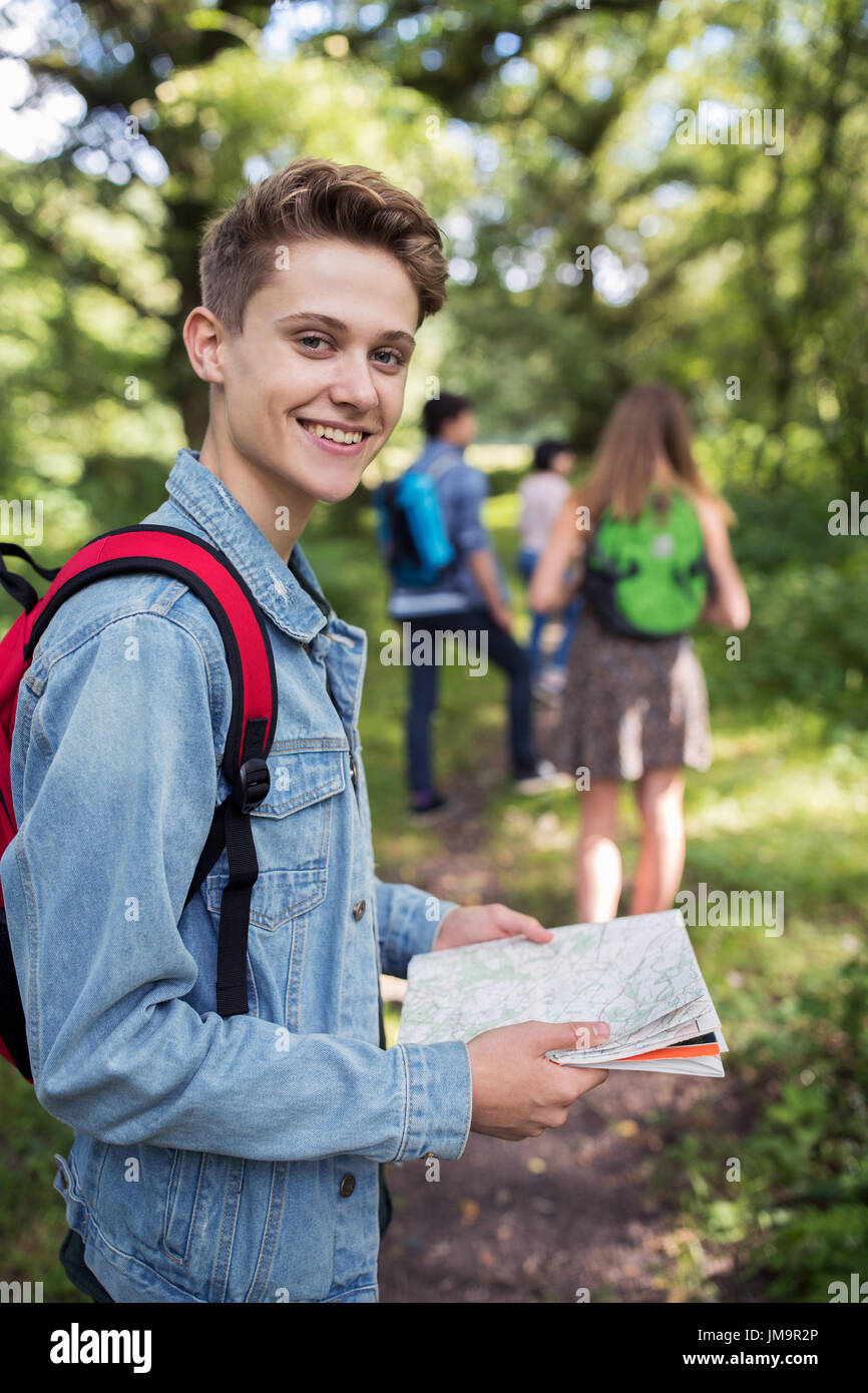 Group Of Teenage Friends Hiking In Countryside Together Stock Photo - Alamy
