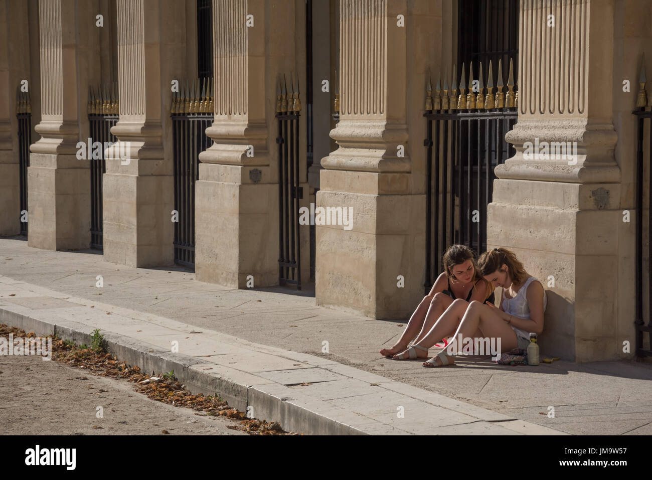 Paris, Palais Royal, Garten - Paris, Palais Royal, Garden Stock Photo