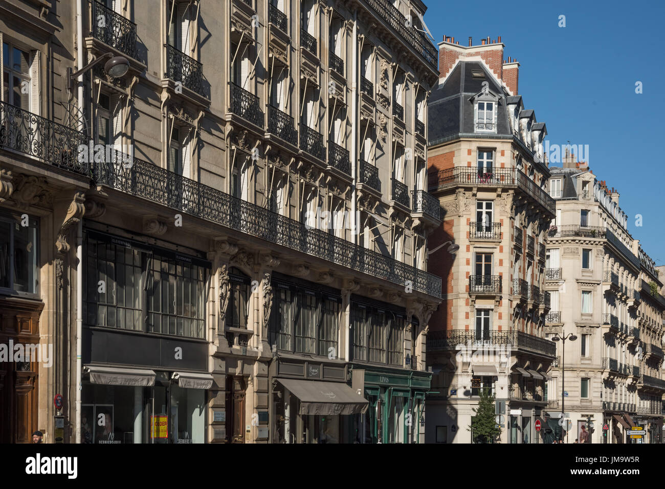 Paris, Rue Etienne Marcel Stock Photo