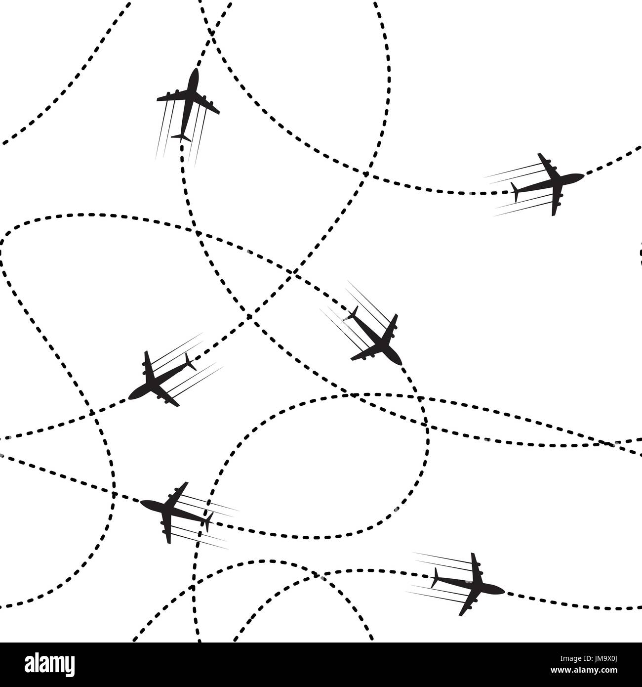 Seamless airplanes and track Stock Vector Image & Art - Alamy