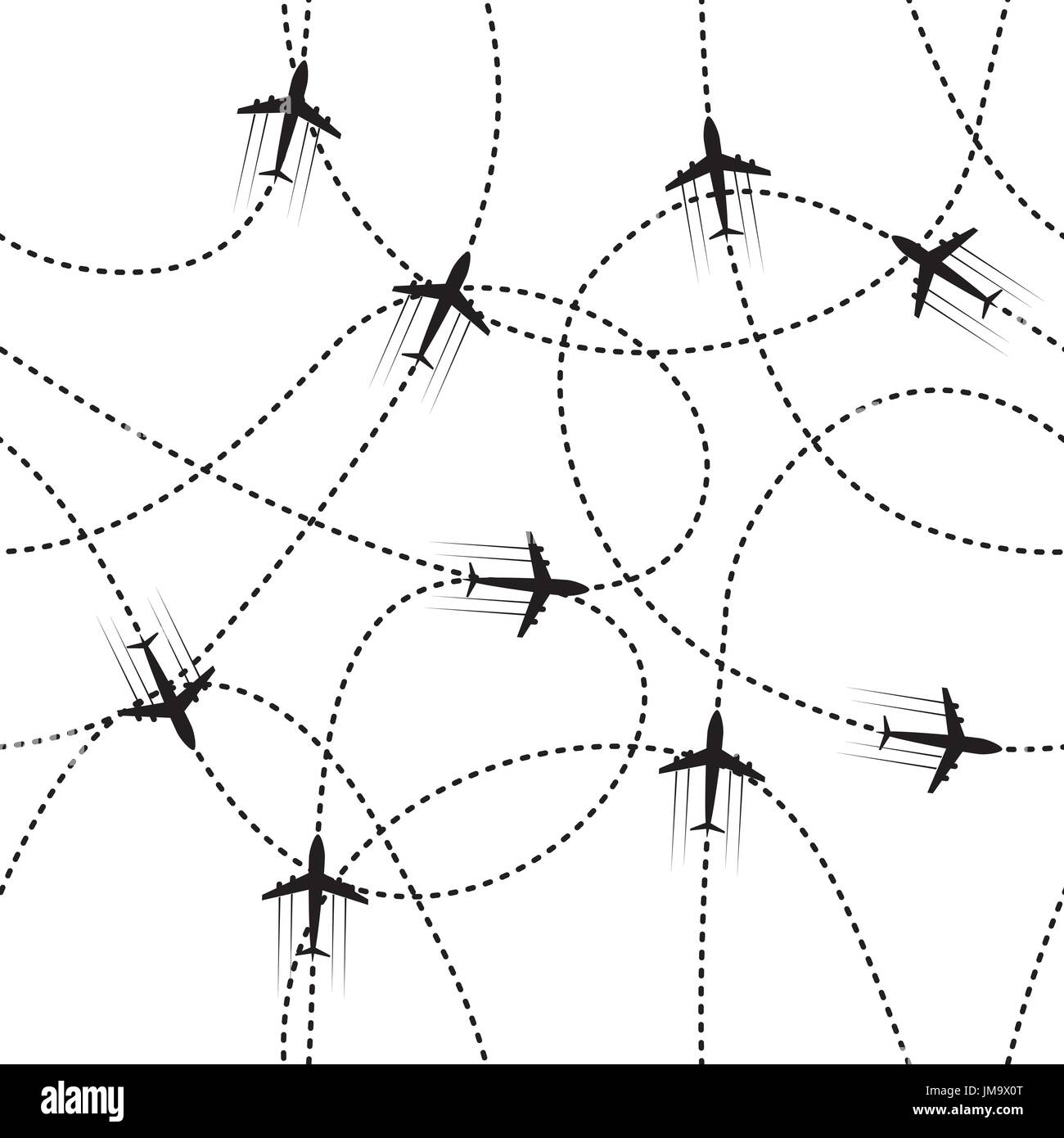 Seamless airplanes and track Stock Vector Image & Art - Alamy