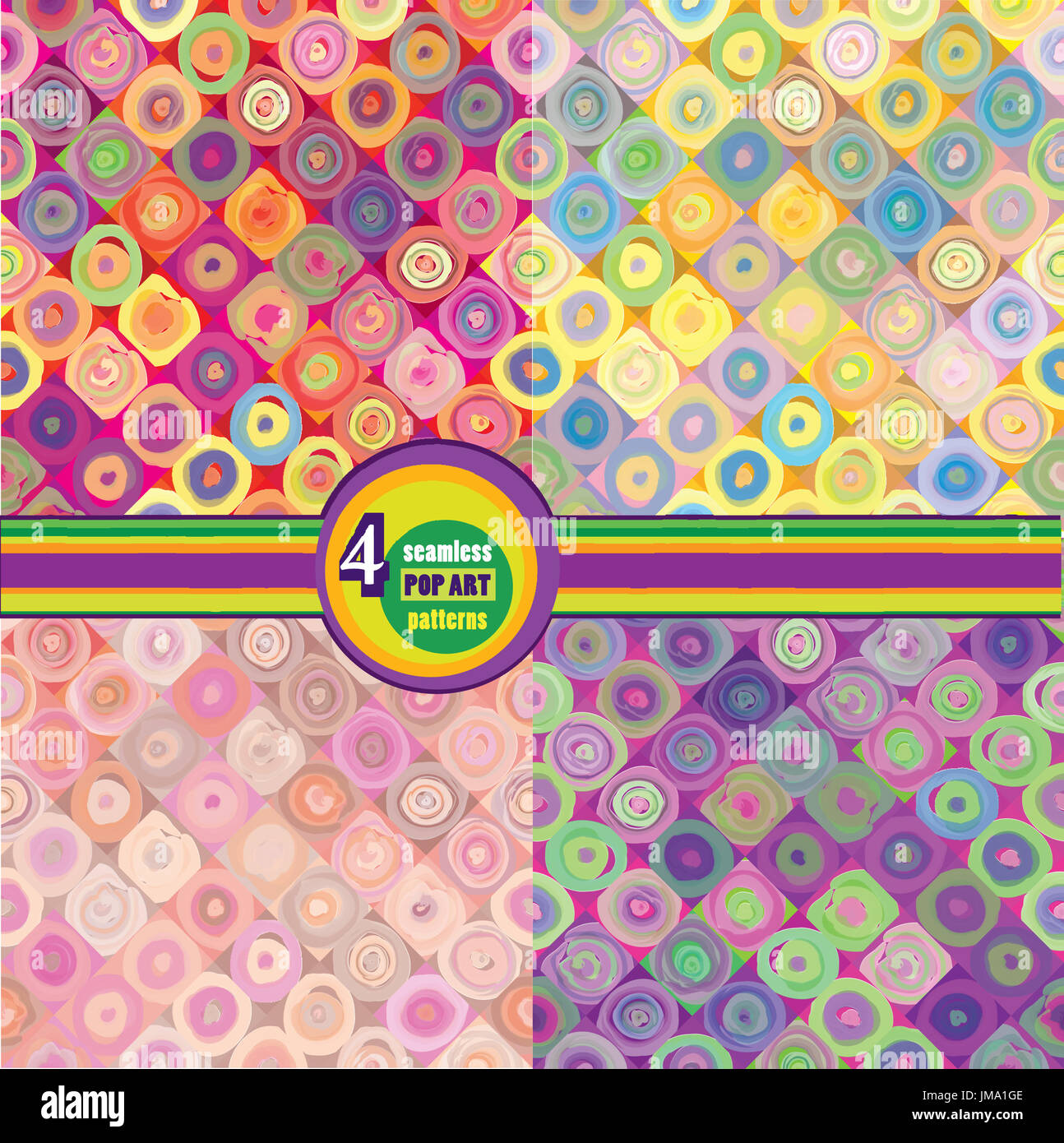 Abstract geometric seamless pattern. Bubble ornamental background ...