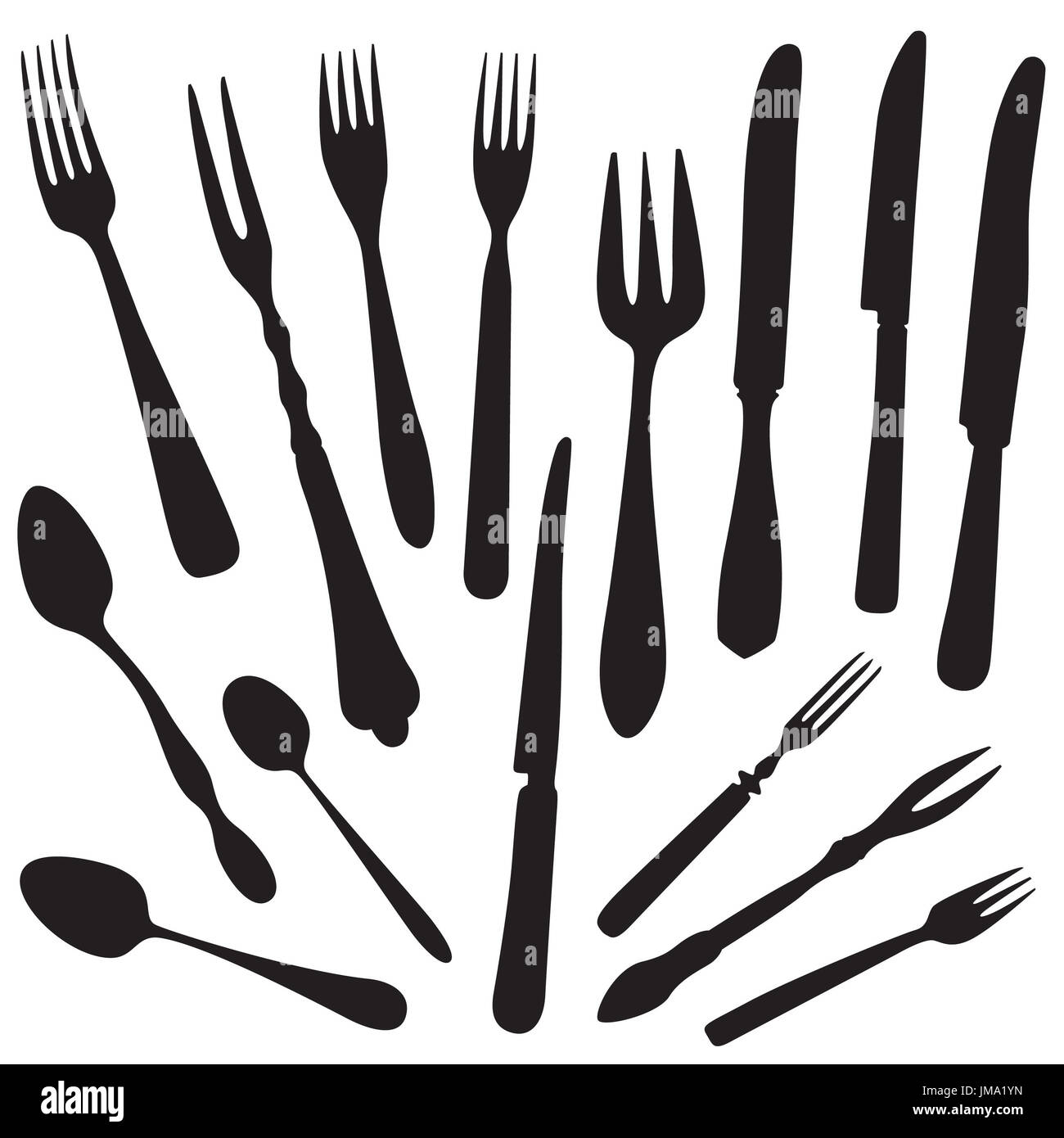 Vintage Cutlery Drawing High Resolution Stock Photography and Images