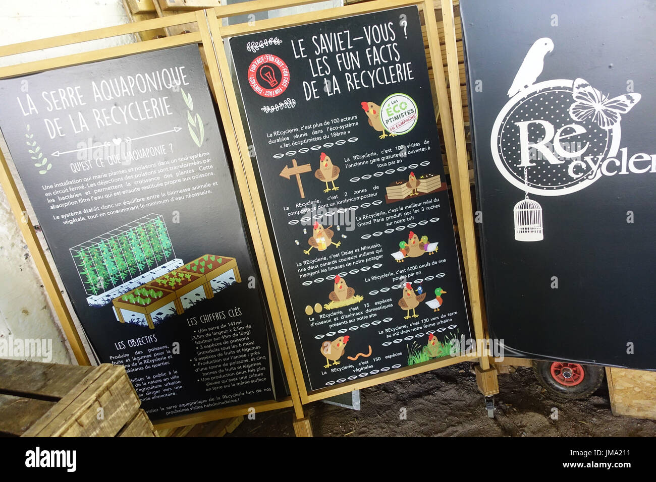 Paris, Alternative Bar-Restaurant 'La Recyclerie' Stock Photo