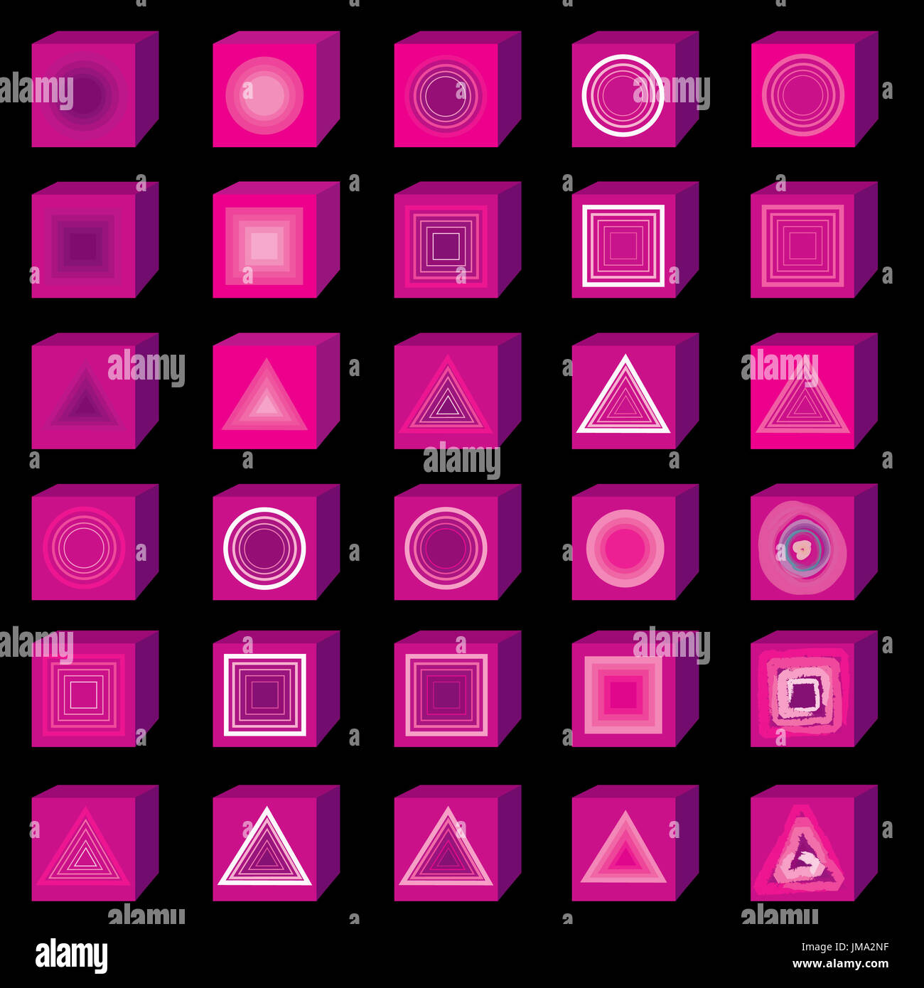Flat multimedia icons. Music and sound button set. Stock Photo