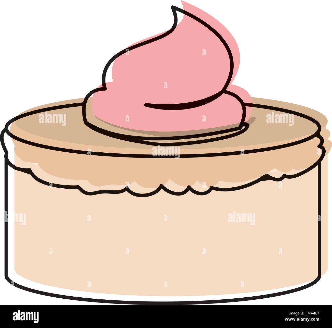 Vanilla buttercream Stock Vector Images - Alamy