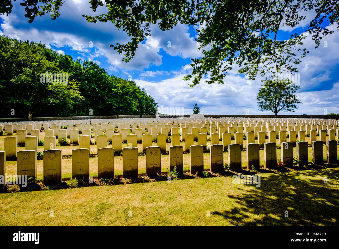 Sanctuary Wood Cemetery is a Commonwealth War Graves Commission cemetery for the dead of the First World War near Ypres, in Belgium Stock Photo