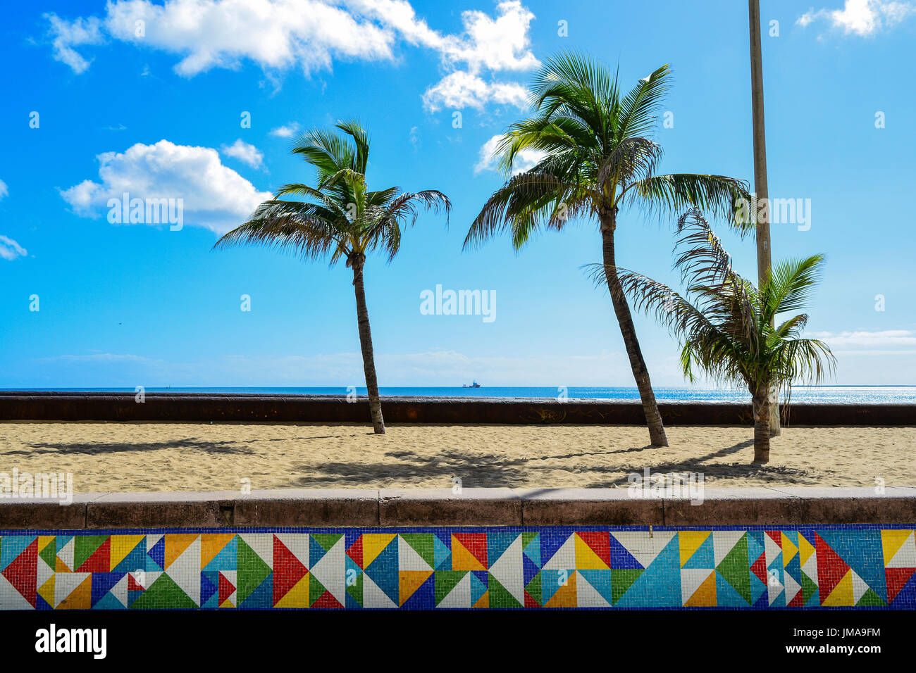 Praia de Iracema, famous beach in Fortaleza, Ceara, Brazil Stock Photo