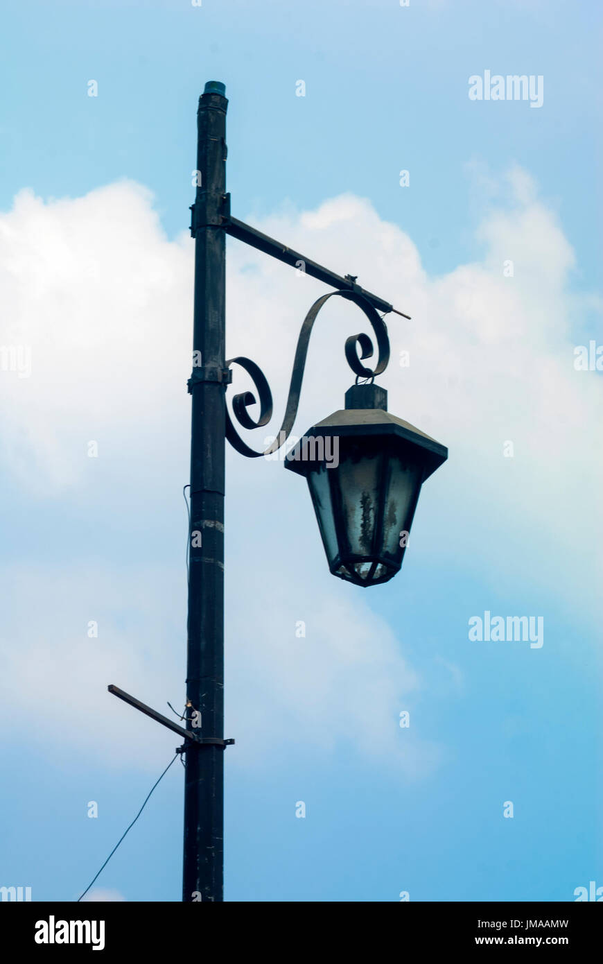 ornate street lamp in Antigua Guatemala Stock Photo - Alamy