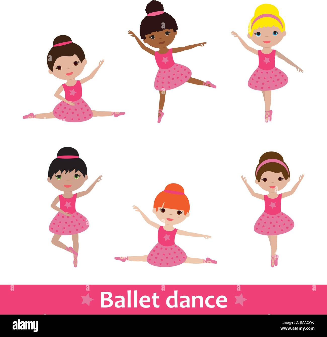 Girls doing ballet Stock Vector