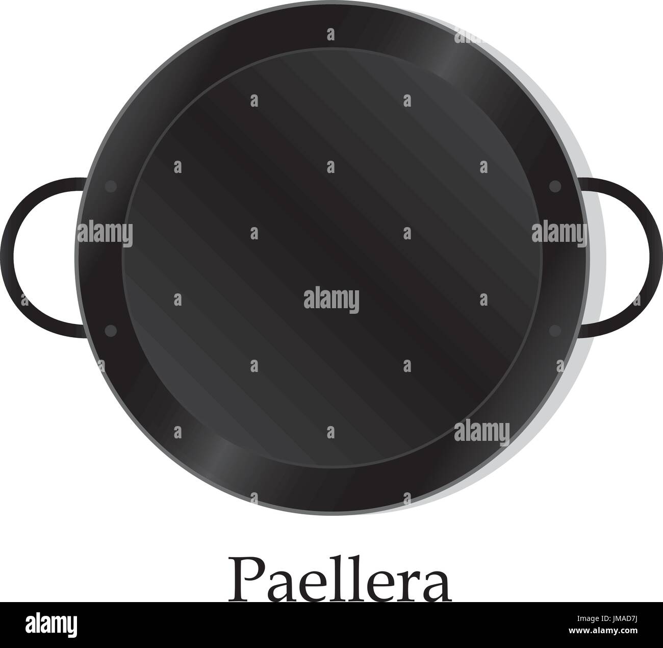 Seafood paella on black Stock Vector Images - Alamy