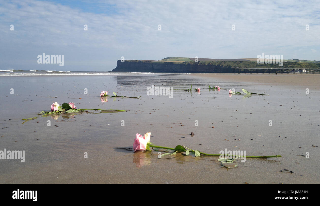 Flowers on the beach Stock Photo