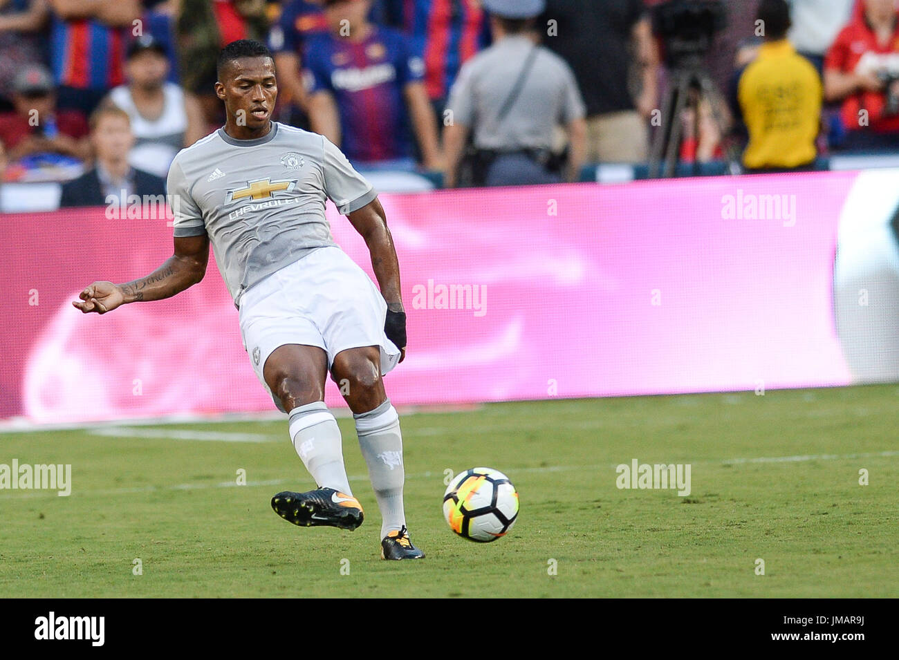 Landover, Maryland, USA. 26th July, 2017. Manchester United's ANTONIO VALENCIA (25) in action during the first half of the game held at FEDEXFIELD in Landover, Maryland. Credit: Amy Sanderson/ZUMA Wire/Alamy Live News Stock Photo